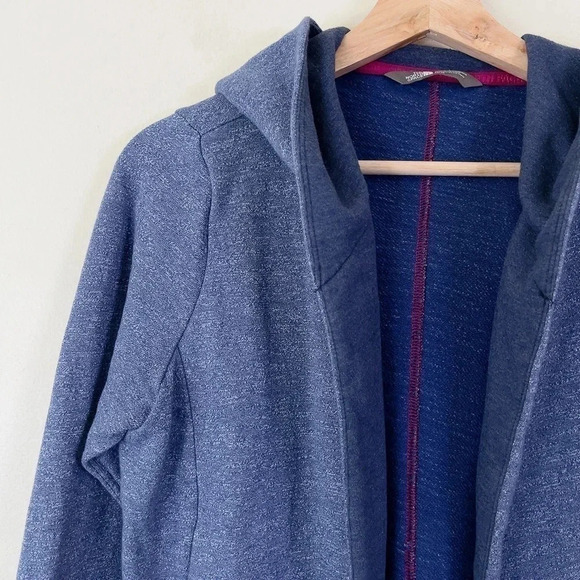 The North Face Heathered Blue Hooded Soft Open Cardigan - Picture 9 of 16